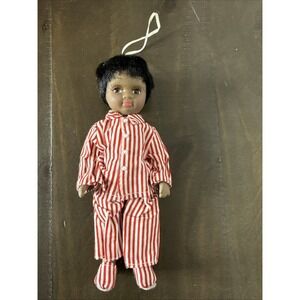 Porcelain Jointed Tree Ornament Dark Skin Child Night Before Christmas in ..